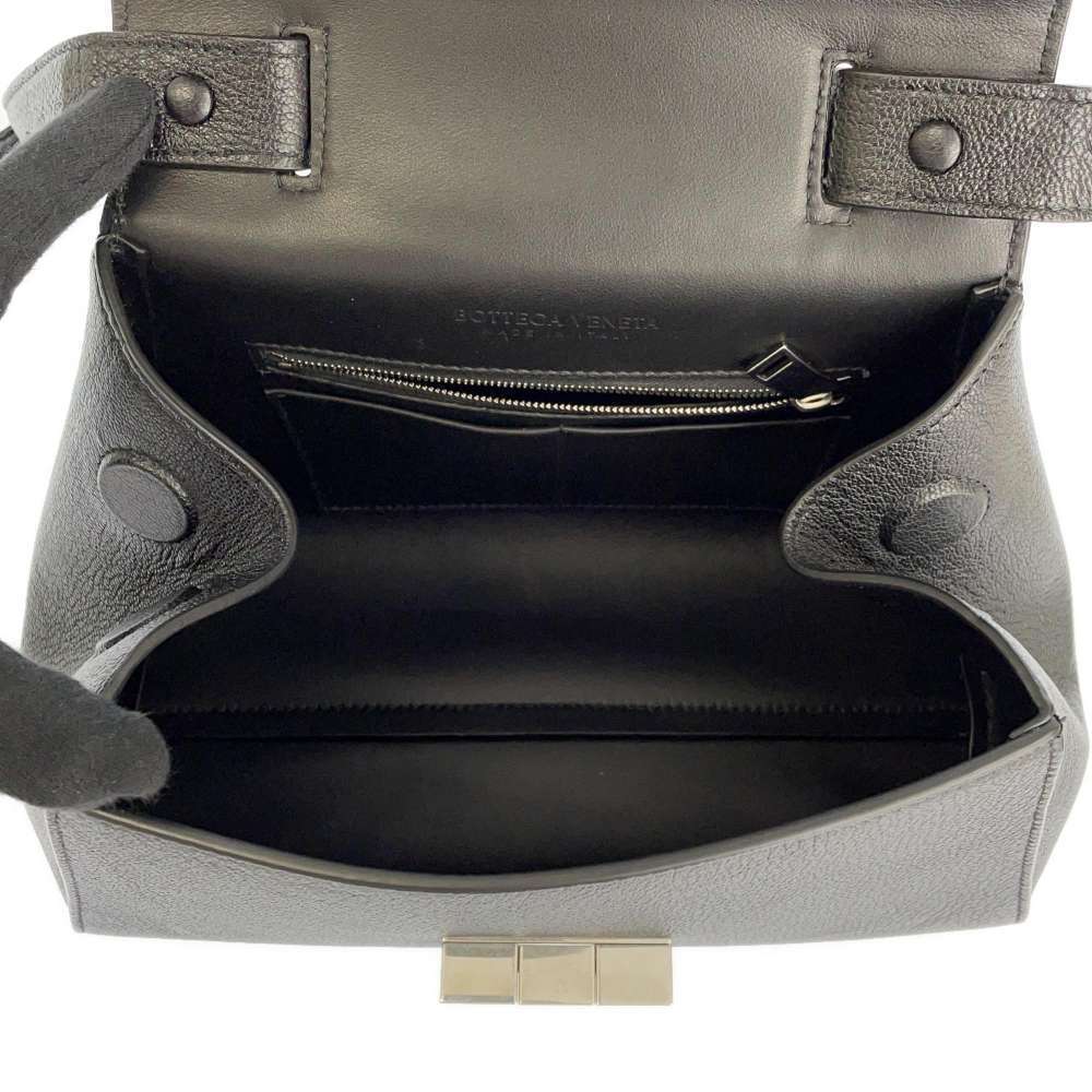 Bottega Veneta leather handbag shoulder handle top black bag - Picture 7 of 12